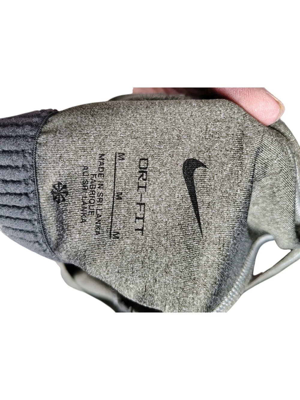 Nike Grey Racerback Sports Bra with Black Logo